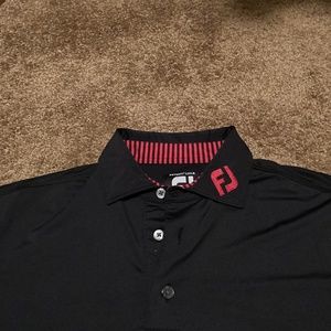 Footjoy Solid Lisle Self Collar Golf Polo